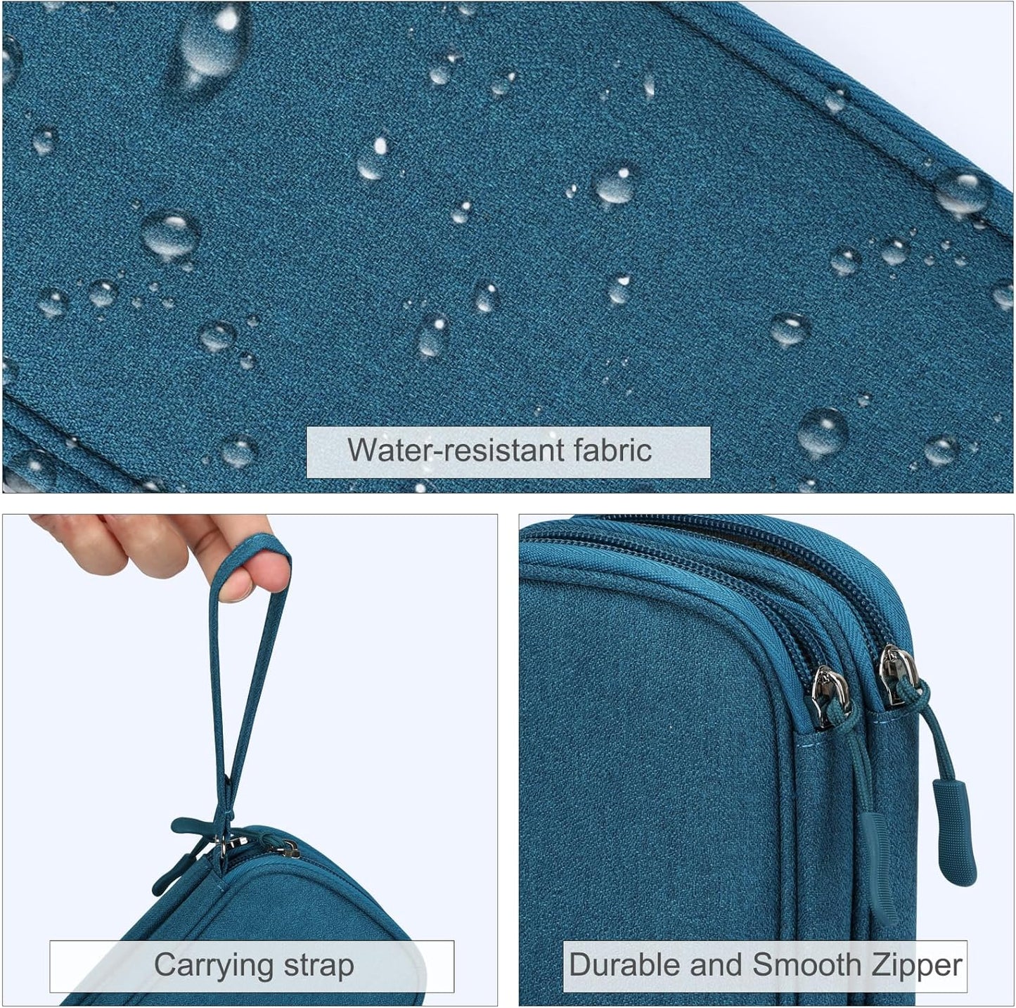 🔥Last Day Discount 49% Off🔥Travel Cable Organizer Pouch, Double Layers All-in-One Storage Bag for Cord