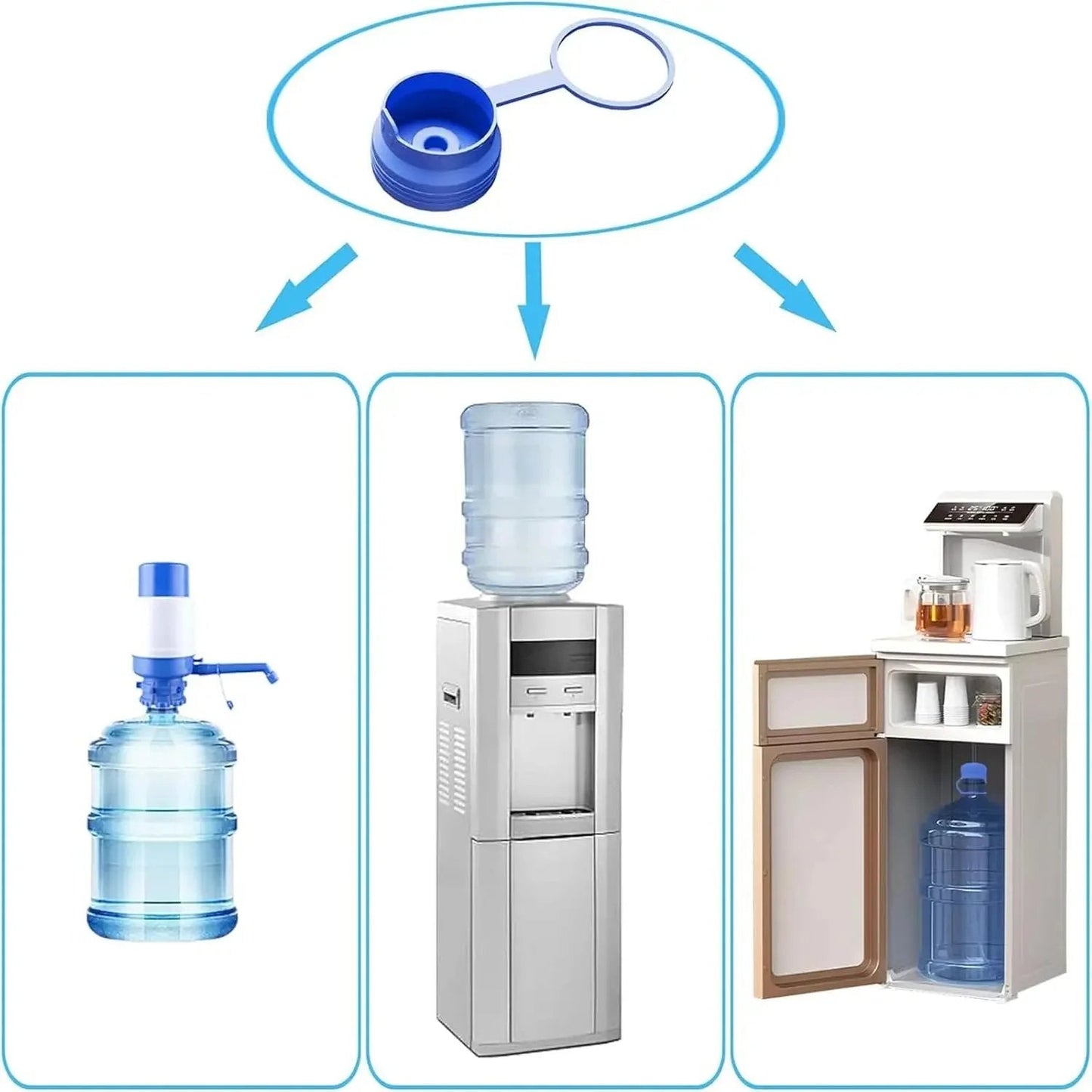 Leak-Proof Water Jug Caps (4 Pack) – Fits 3 & 5 Gallon Bottles